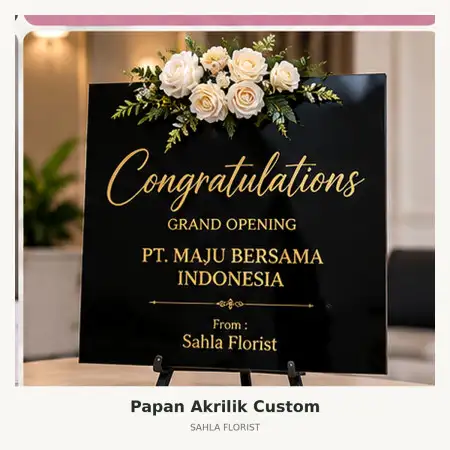 Papan Bunga Akrilik Suhat Malang